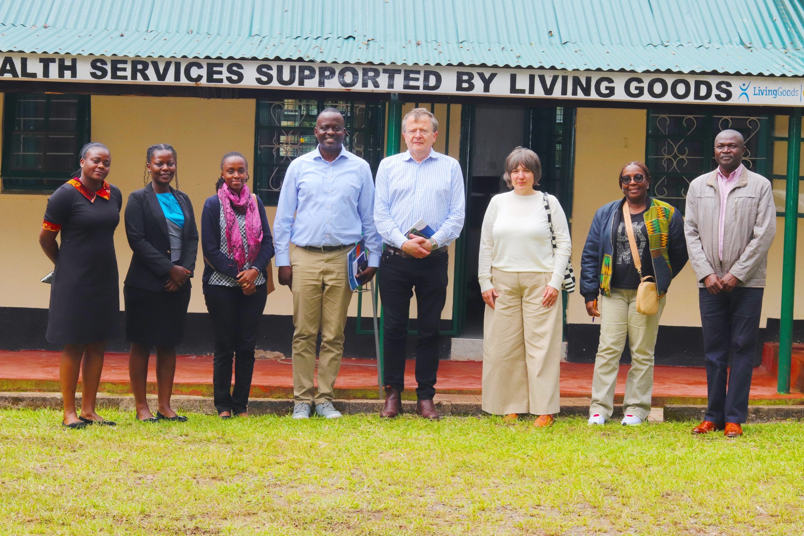 The Living Goods team during the visit.
