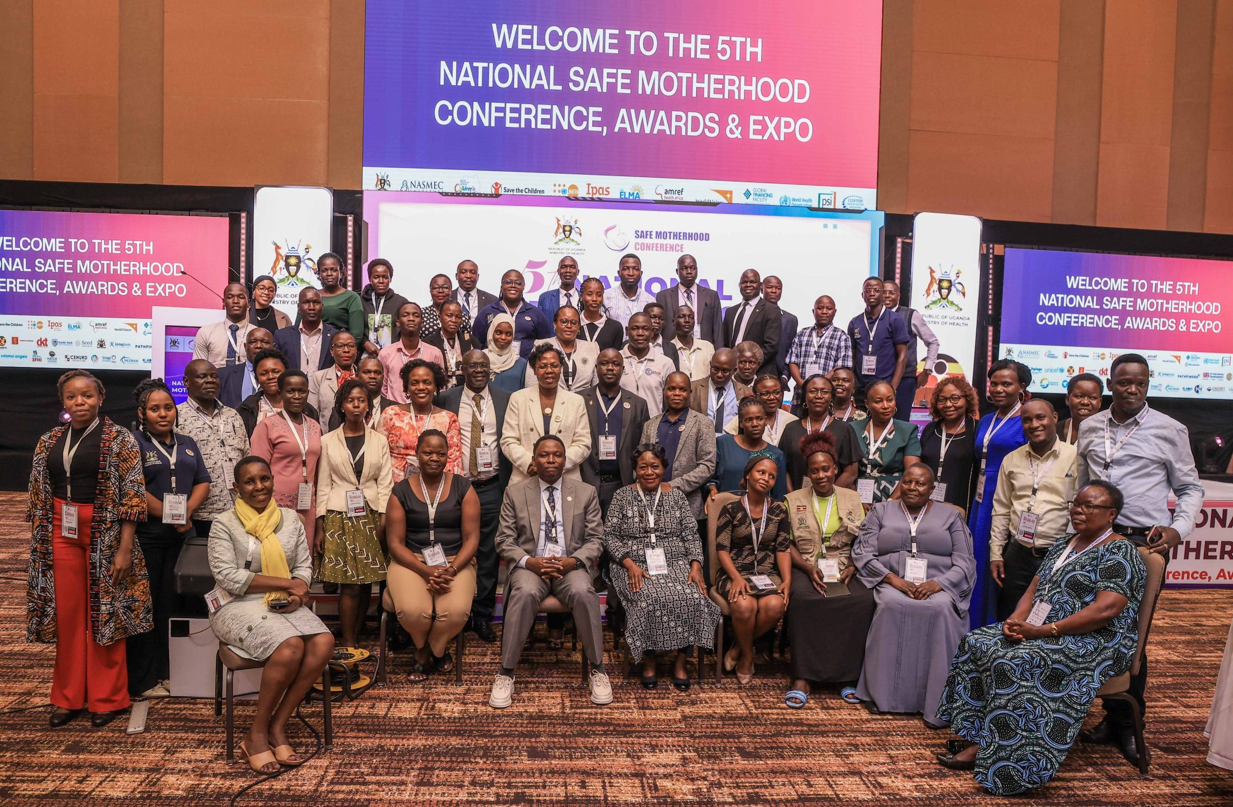 Delegates from Uganda and beyond joined Ministry of Health officials for a group photo during the conference