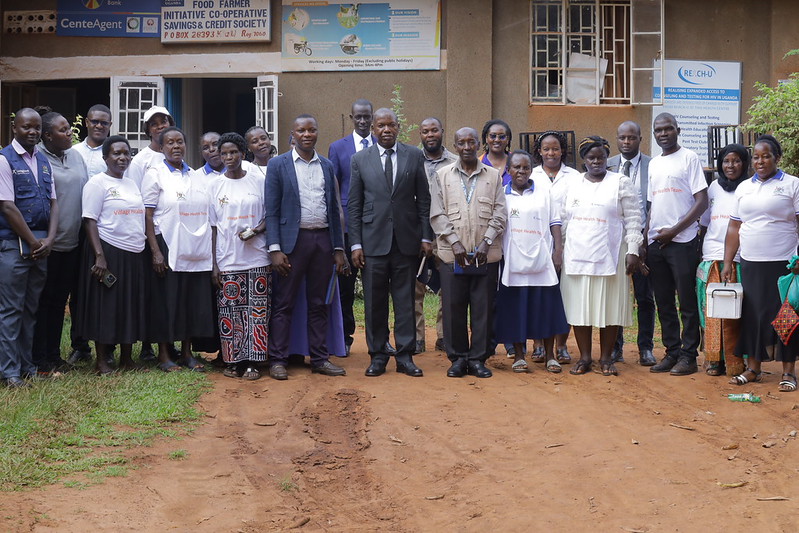 The Ministry of Health, together with Living Goods and partners, conducted a field visit to Wakiso District to review the impact of the electronic Community Health Information System (eCHIS