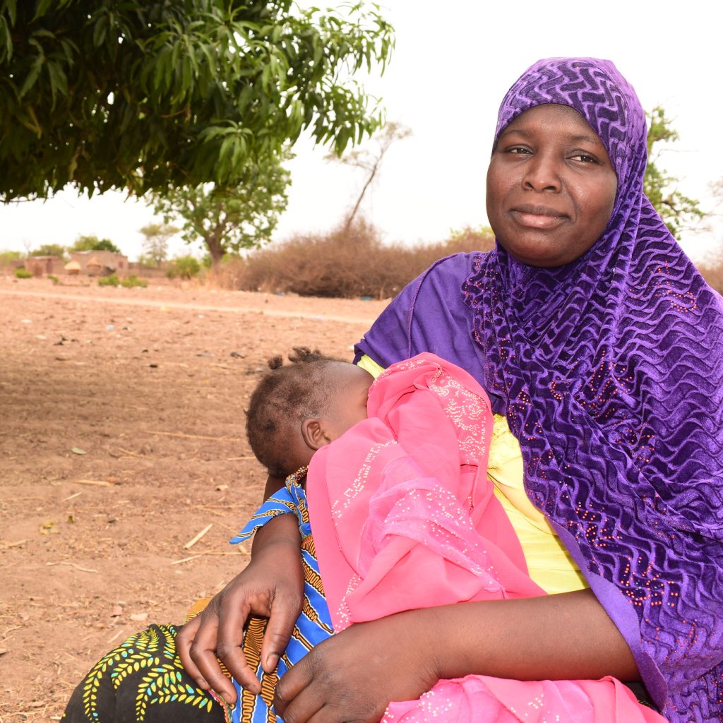 Burkina Faso: Saodata and her daughter, after CHW Mariam's visit.