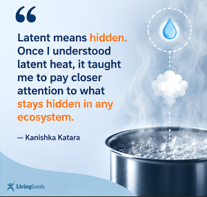 Latent means hidden. Once I understood latent heat, it taught me to pay closer attention to what stays hidden in any ecosystem