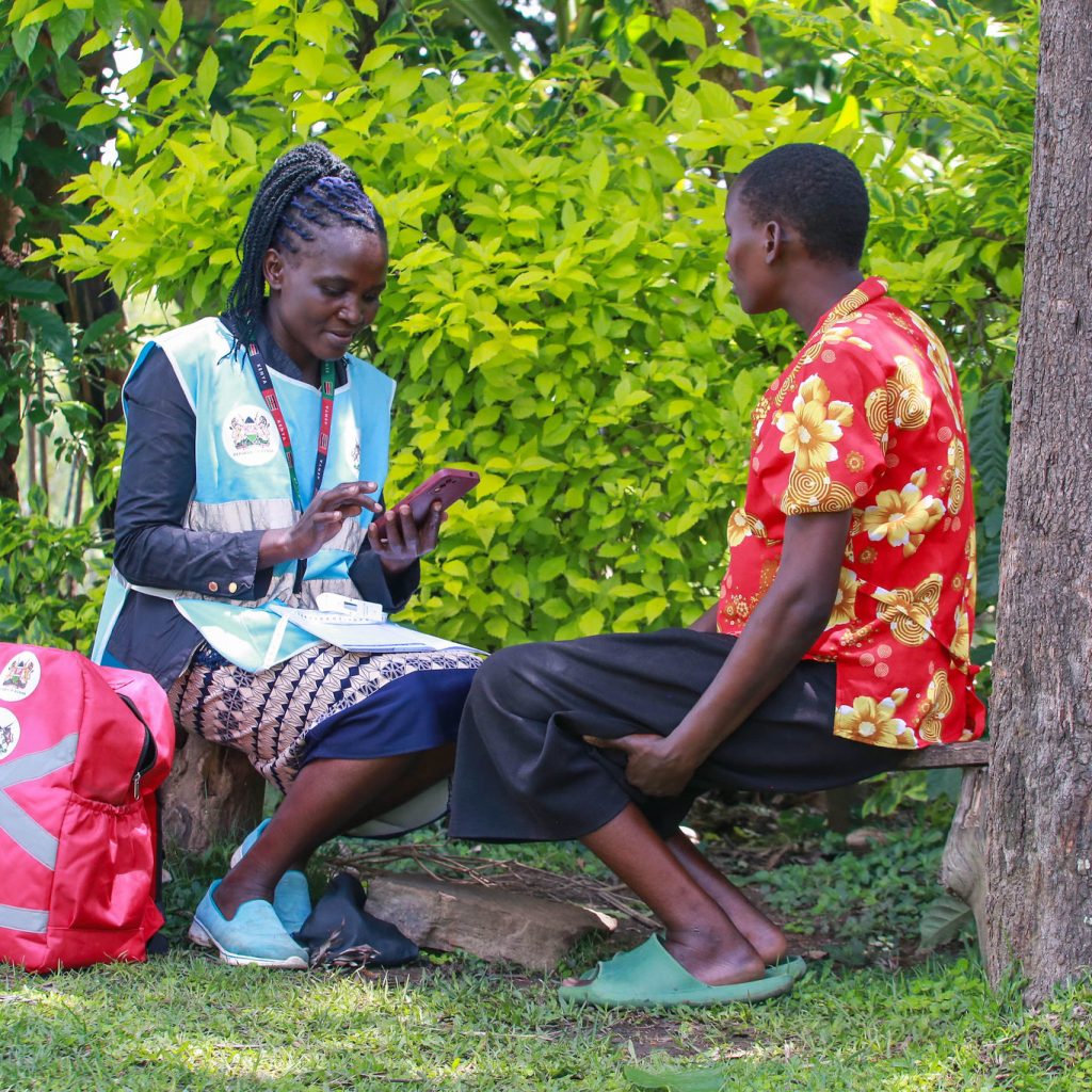File Photo: Community Health Promoter, Carolyne Nanjala Wafula attends to a client, Harriet Anjela Nelima at her home in Muteremko 'A' Village, Misikhu, Webuye West Sub-County,Bungoma.